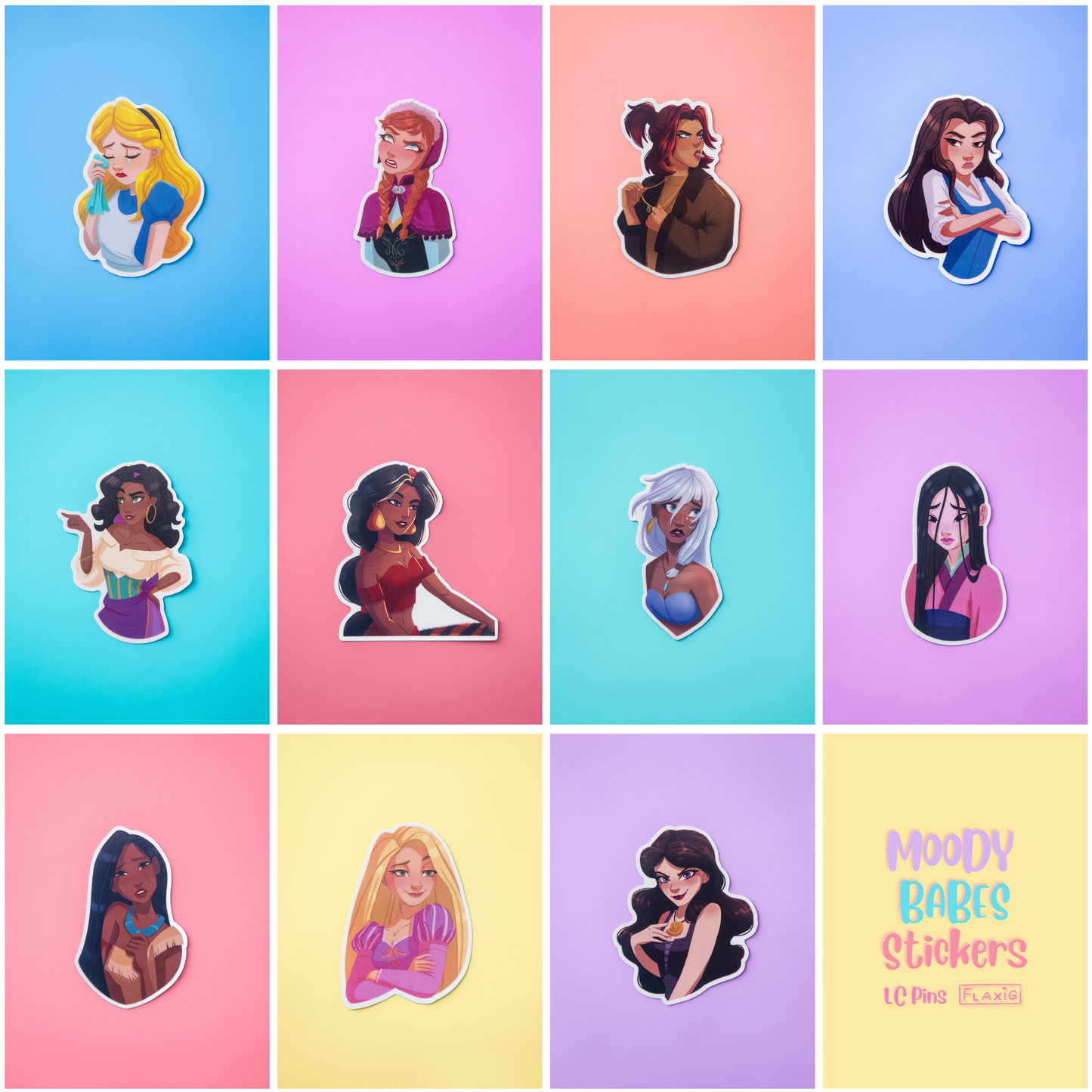 Moody Babes Clear Stickers