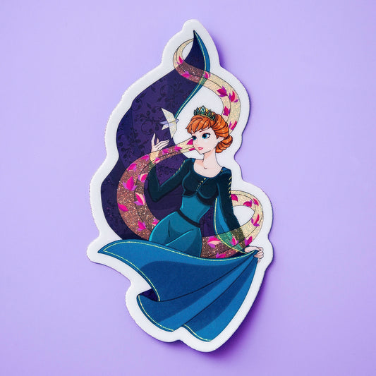 The Queen Glitter Vinyl Sticker